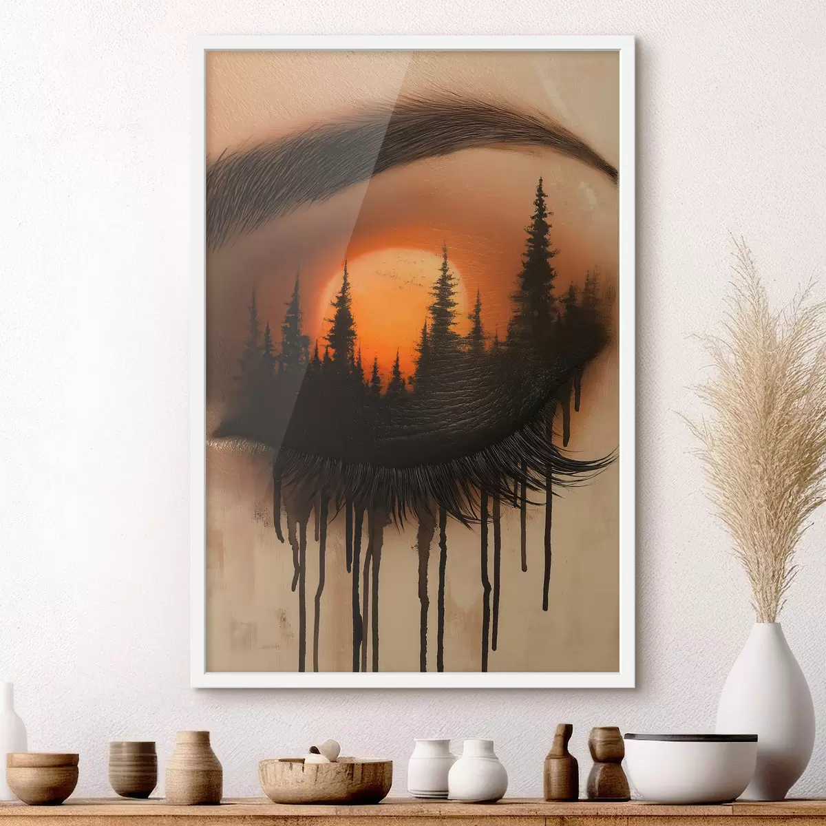 Poster Le coucher de soleil dans ses yeux f51048