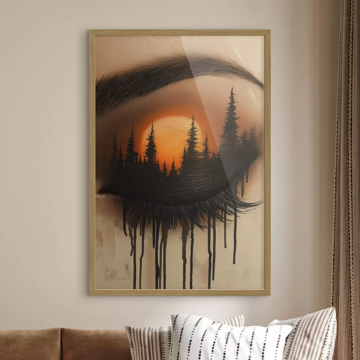 Poster Le coucher de soleil dans ses yeux f51048