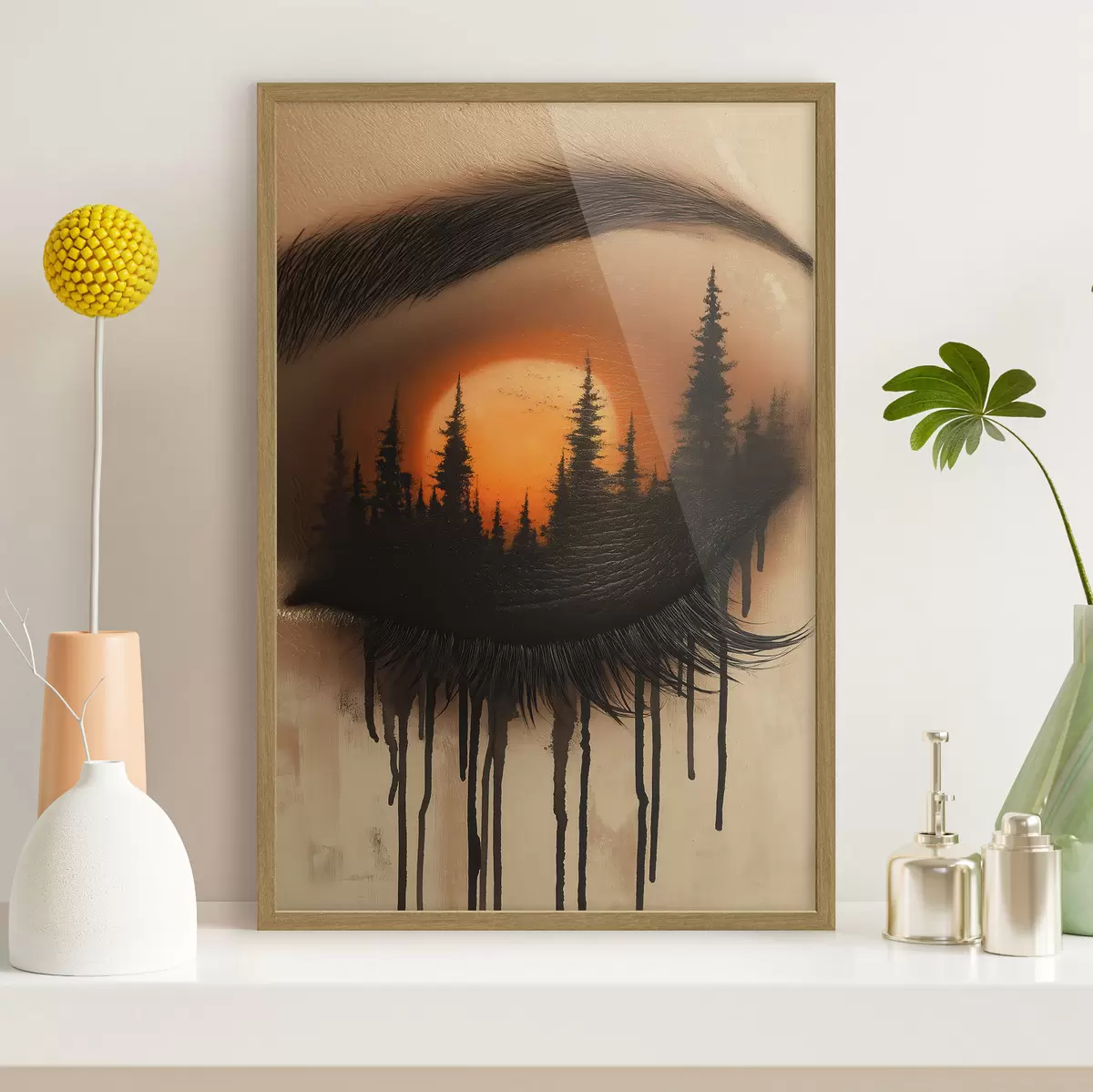 Poster Le coucher de soleil dans ses yeux f51048
