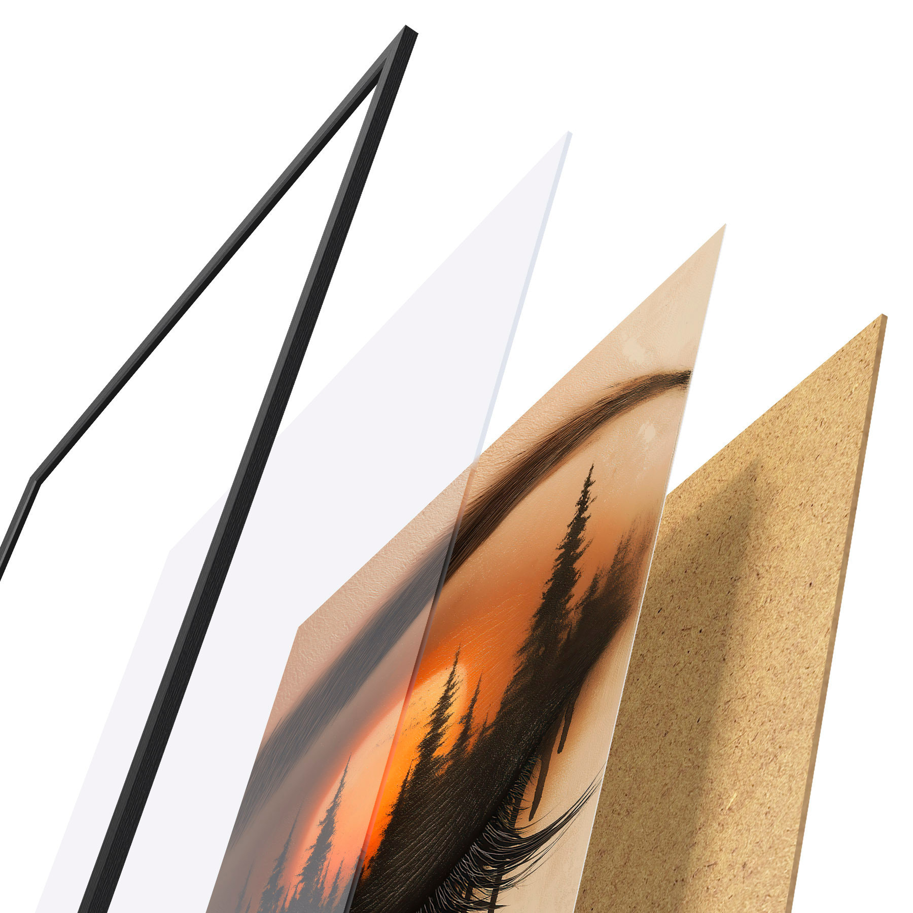 Poster Le coucher de soleil dans ses yeux f51048