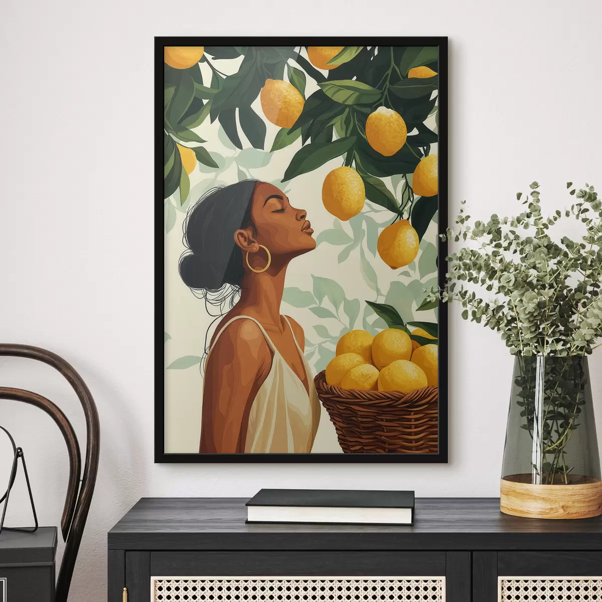 Poster Une fille parmi les citrons f51049
