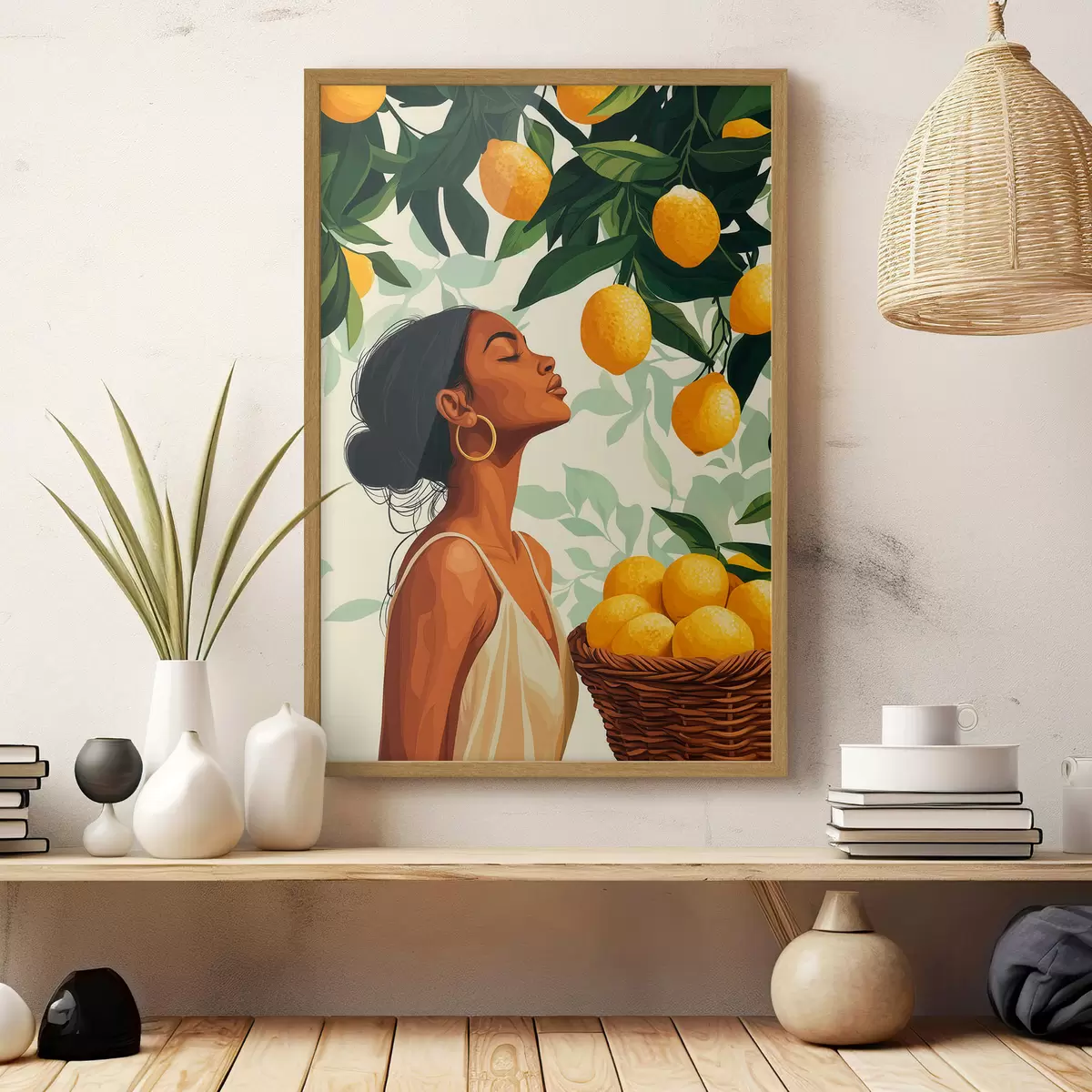 Poster Une fille parmi les citrons f51049