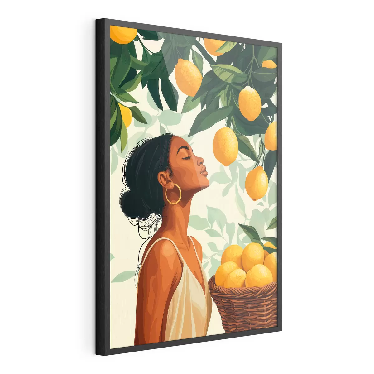 Poster Une fille parmi les citrons f51049