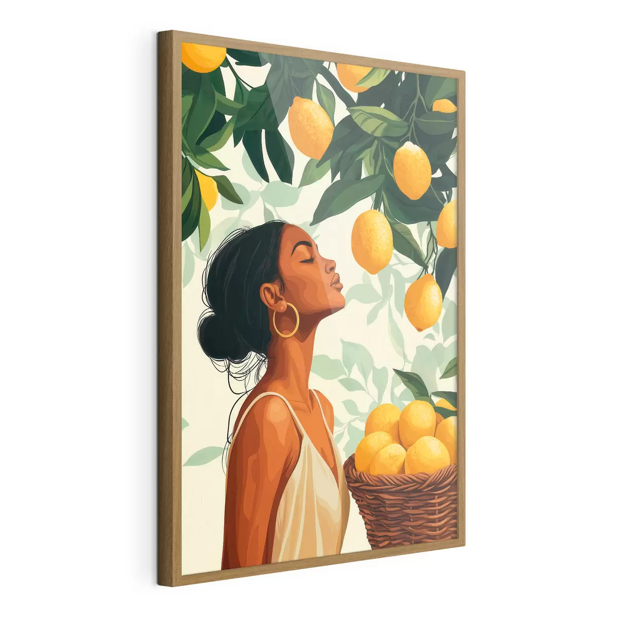 Poster Une fille parmi les citrons f51049