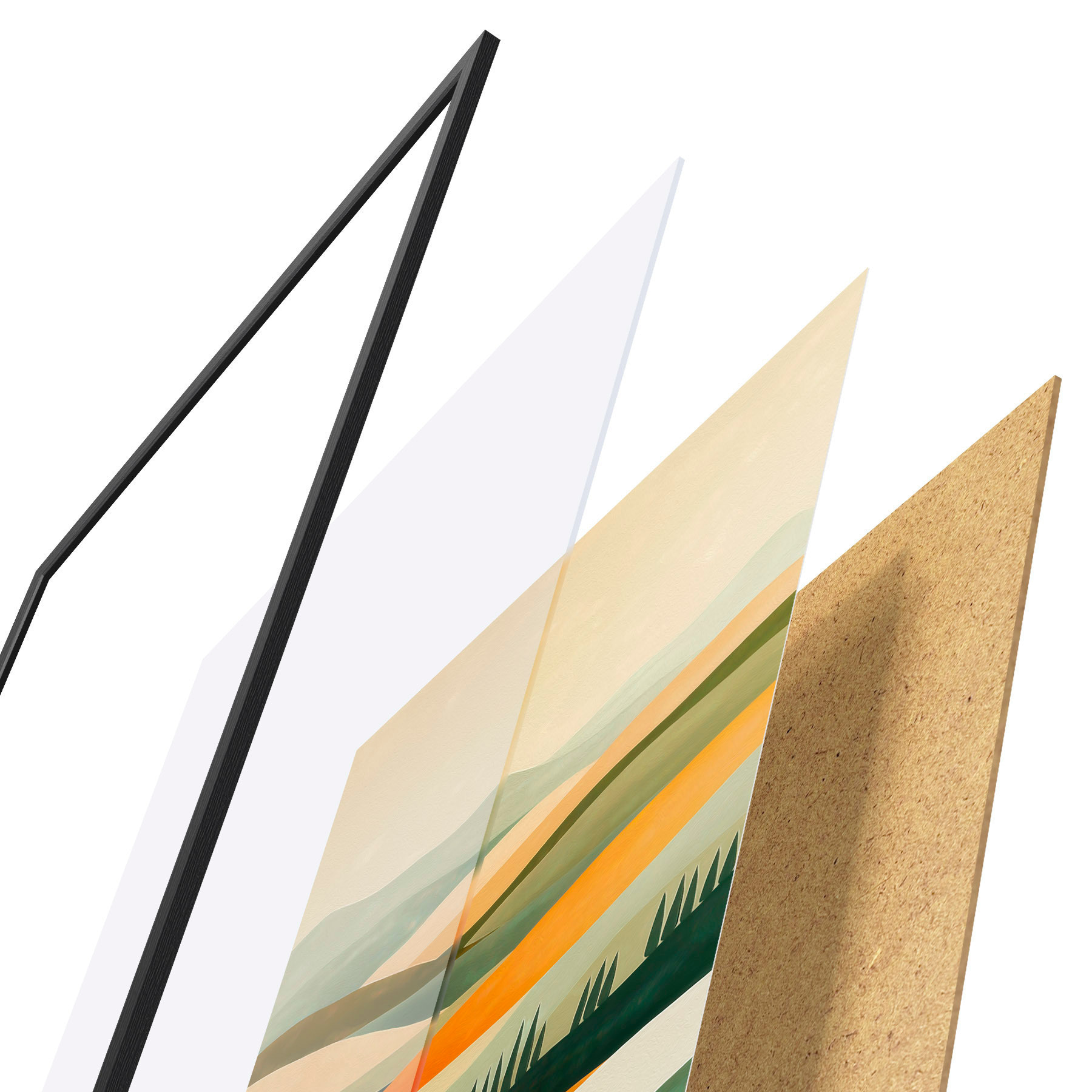 Poster Collines colorées f51057
