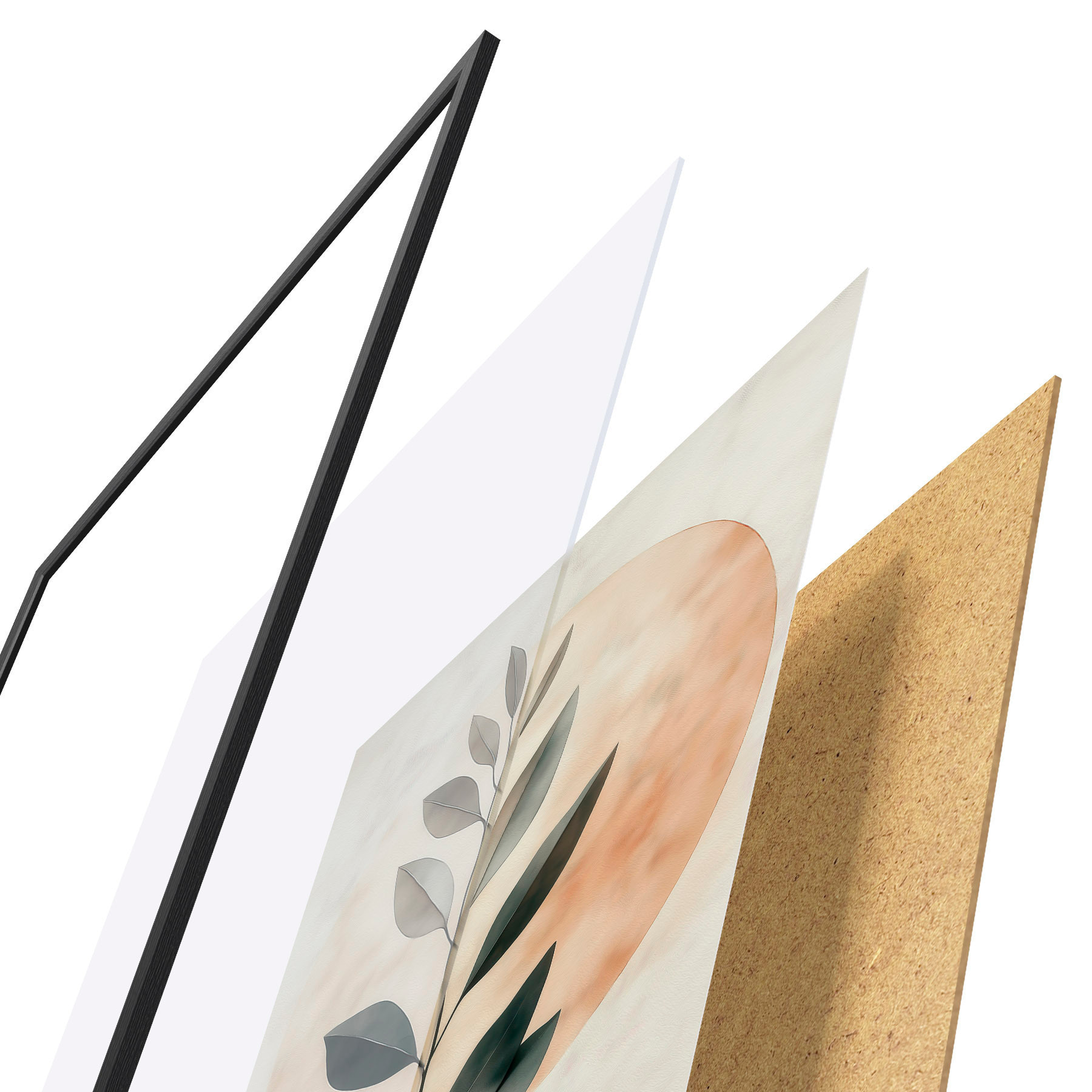 Poster Une branche avec des feuilles f51060
