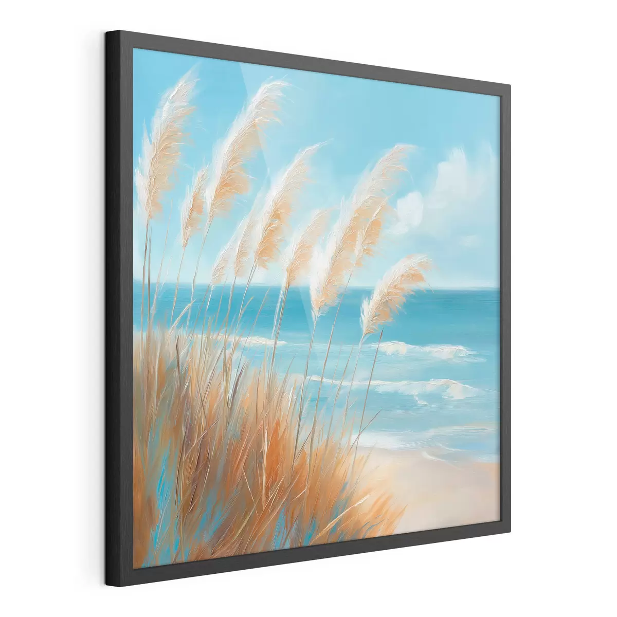 Poster Des épis de blé au bord de la mer f51061
