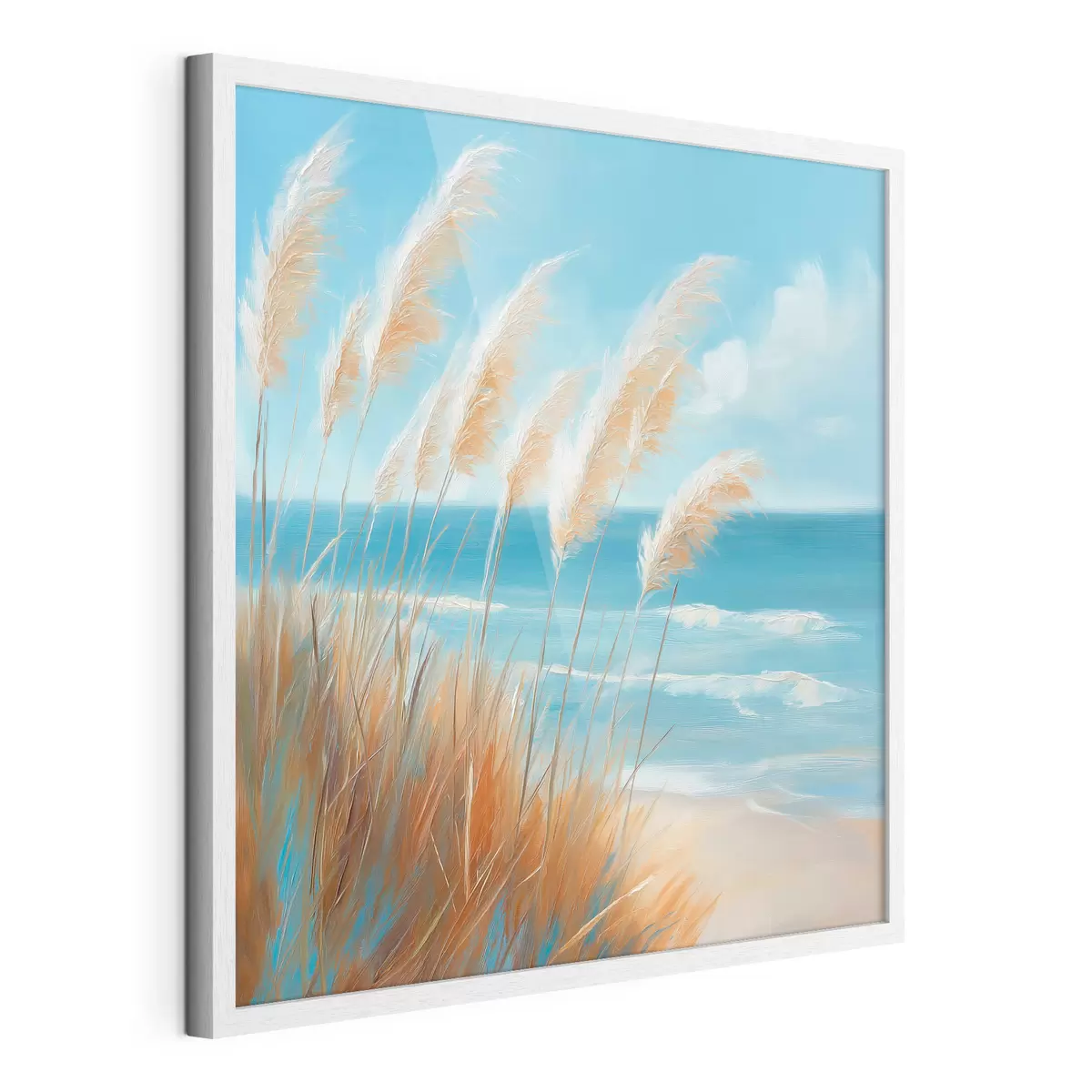 Poster Des épis de blé au bord de la mer f51061