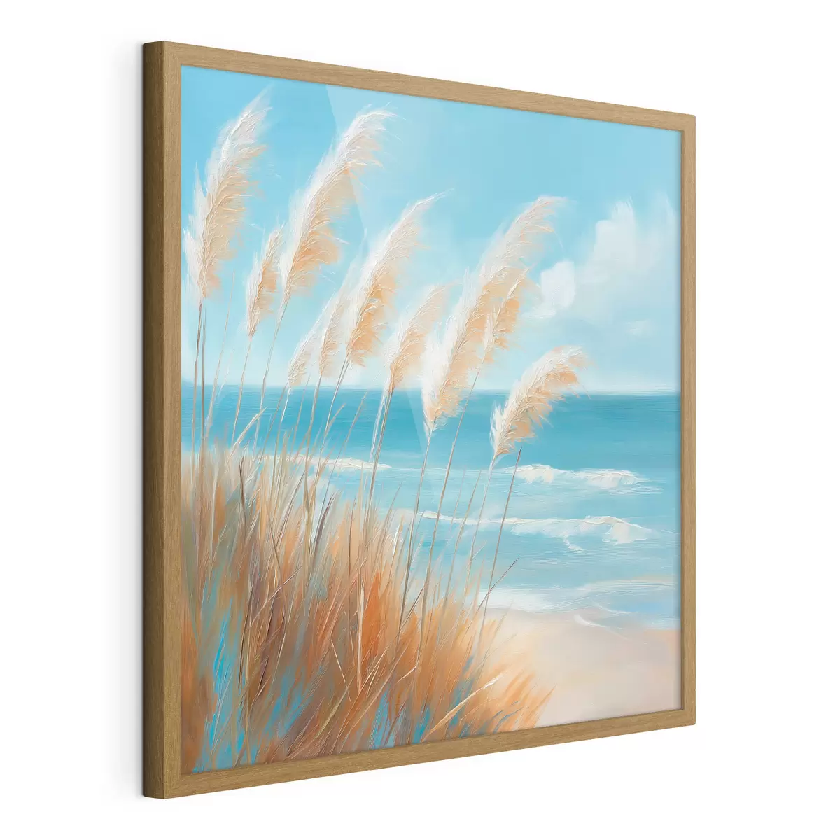 Poster Des épis de blé au bord de la mer f51061