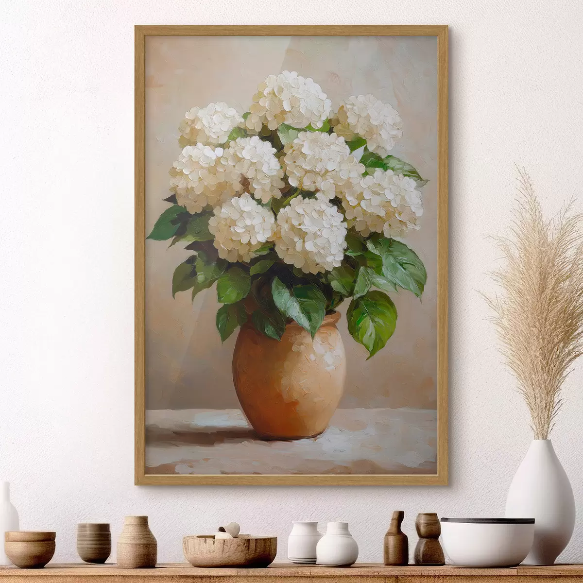 Poster Hortensias blancs f51062