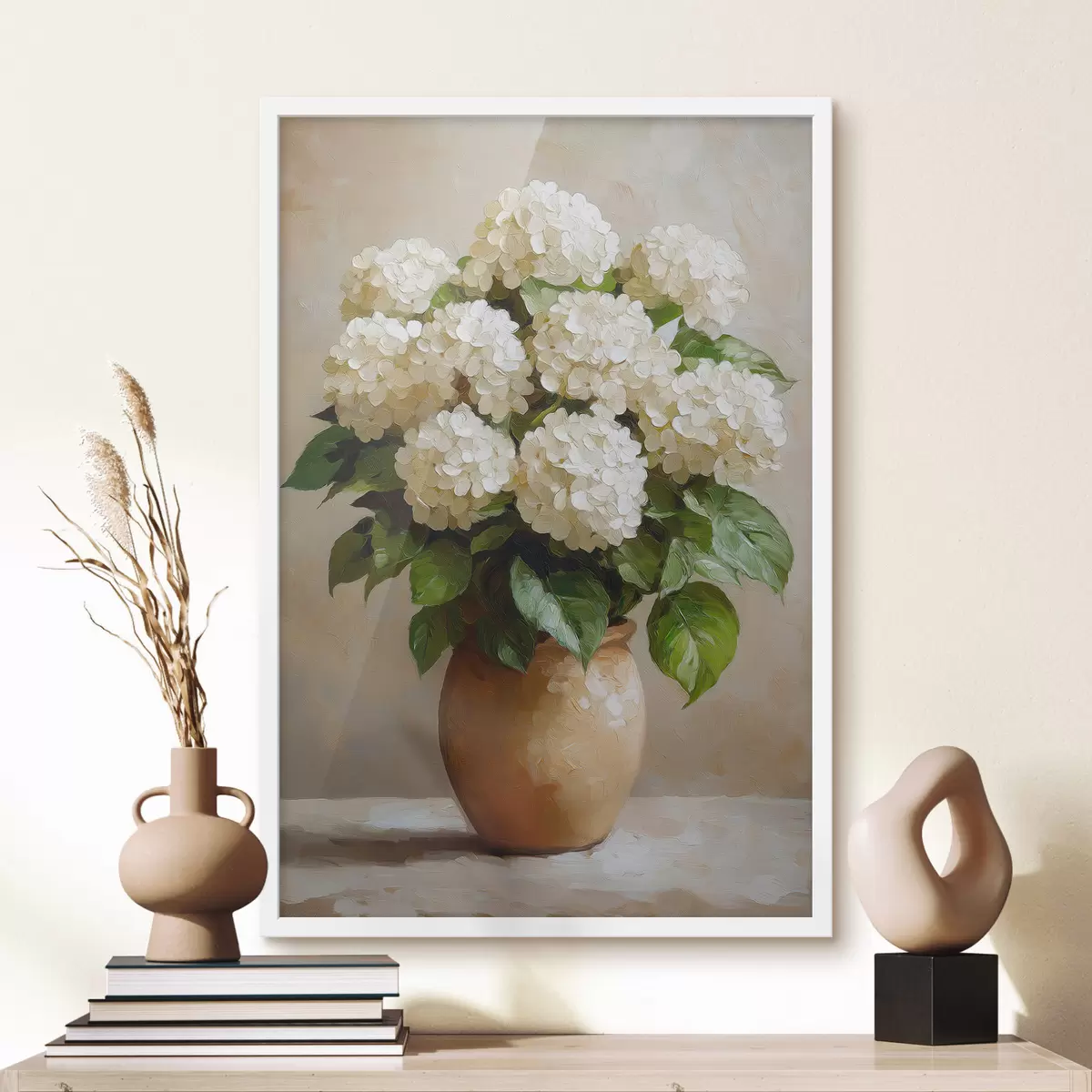 Poster Hortensias blancs f51062