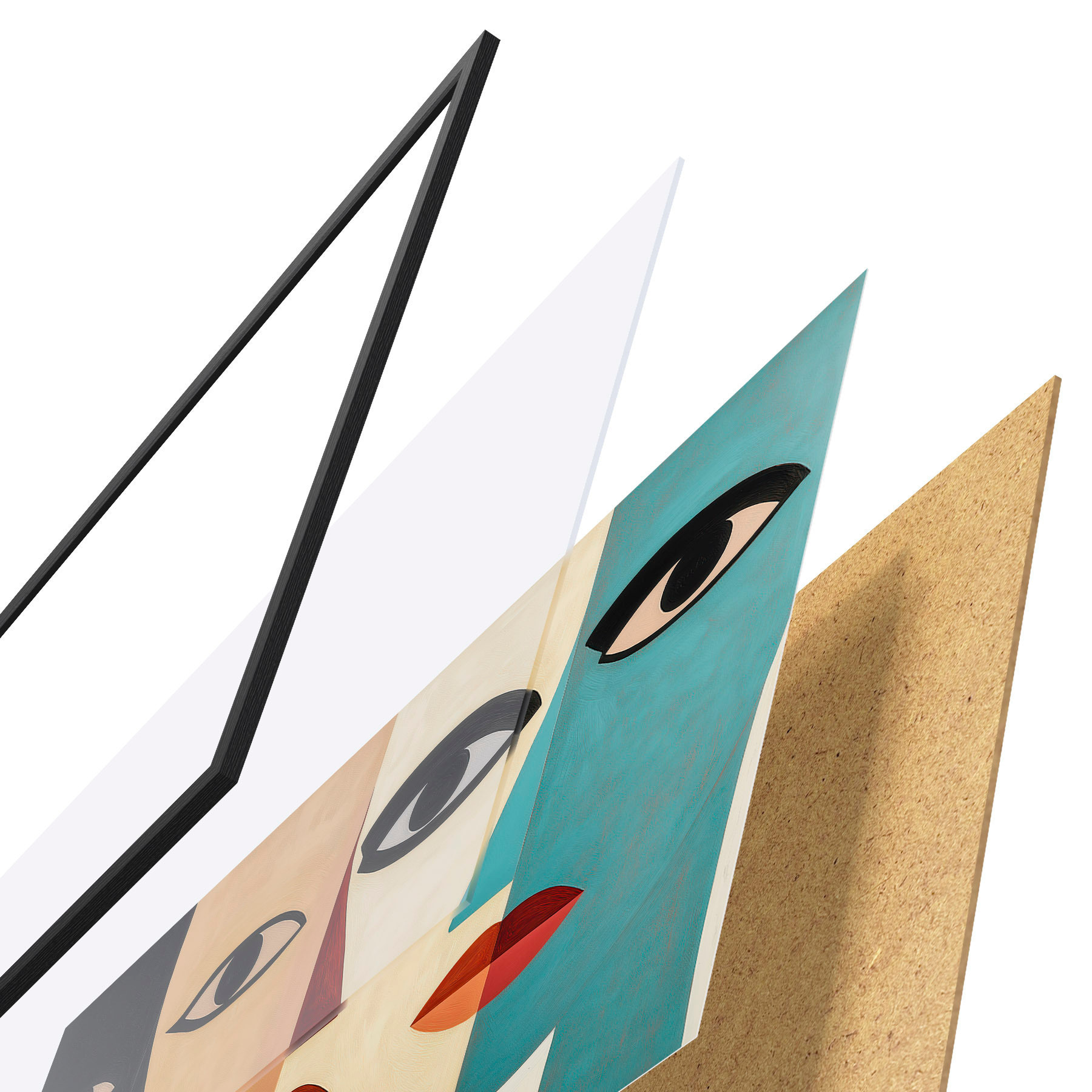 Poster Visages abstraits f51063