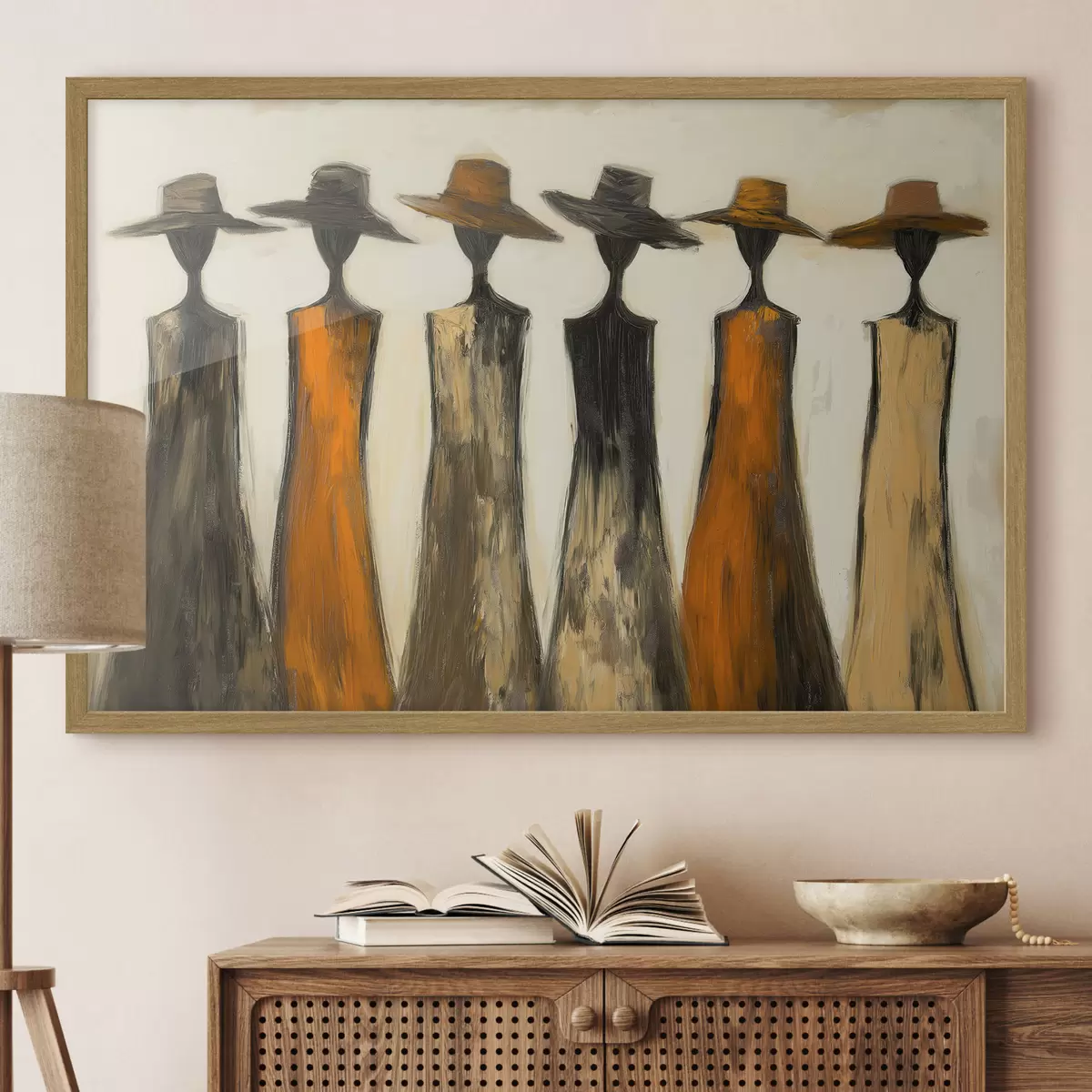 Poster Silhouettes coiffées de chapeaux f51064