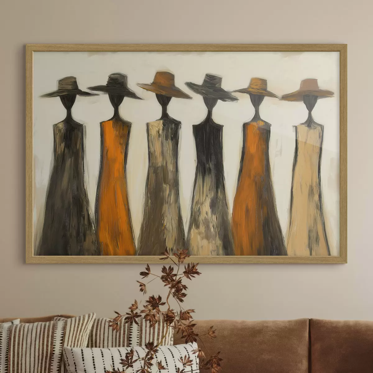 Poster Silhouettes coiffées de chapeaux f51064