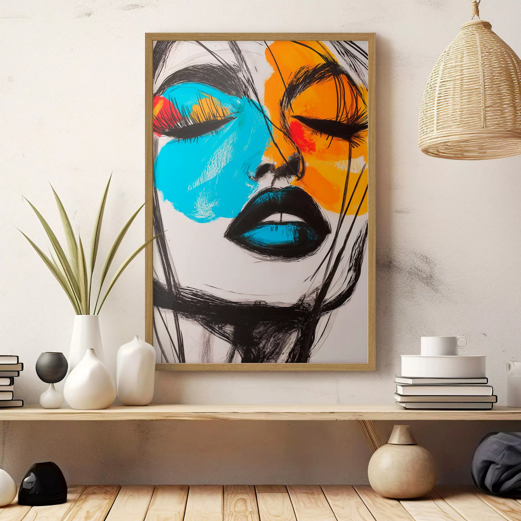 Papier peint Visages peints f51066