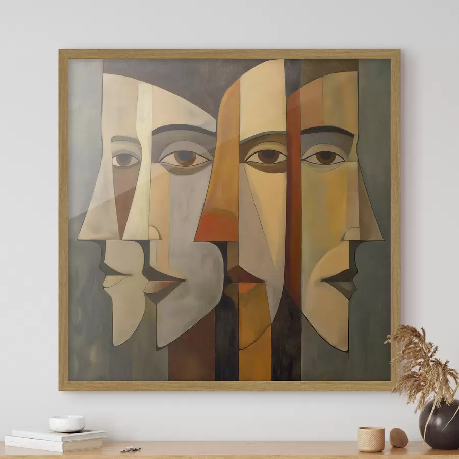 Papier peint Visages abstraits f51067