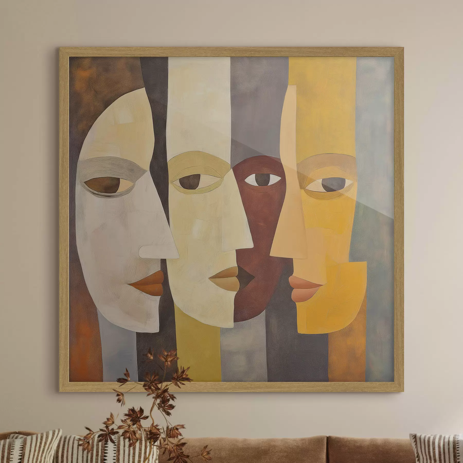 Papier peint Visages abstraits f51068