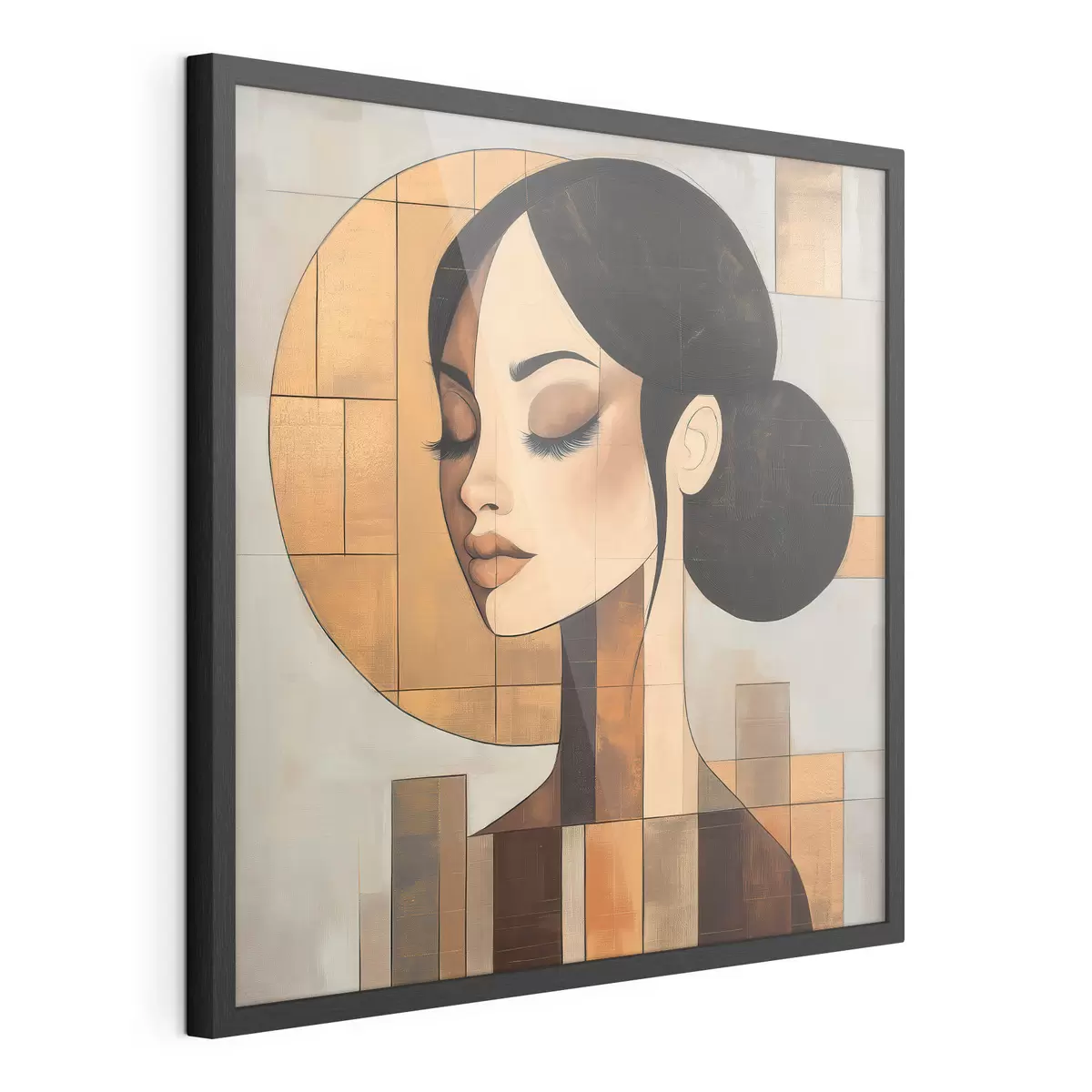 Poster Visage abstrait d'une jeune fille f51069