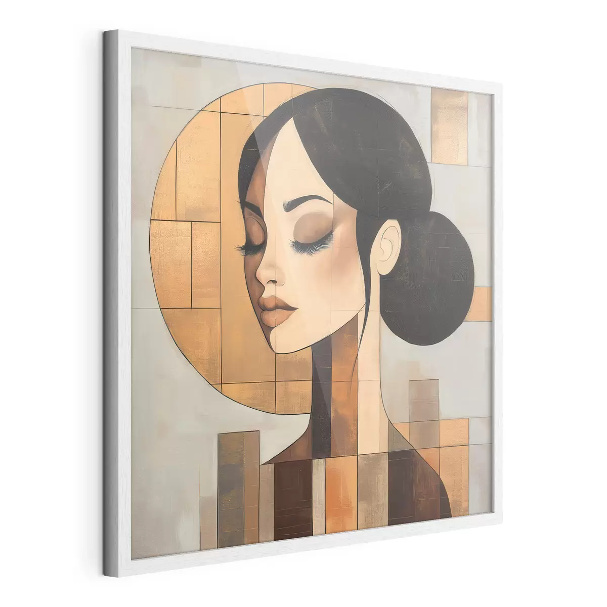 Poster Visage abstrait d'une jeune fille f51069