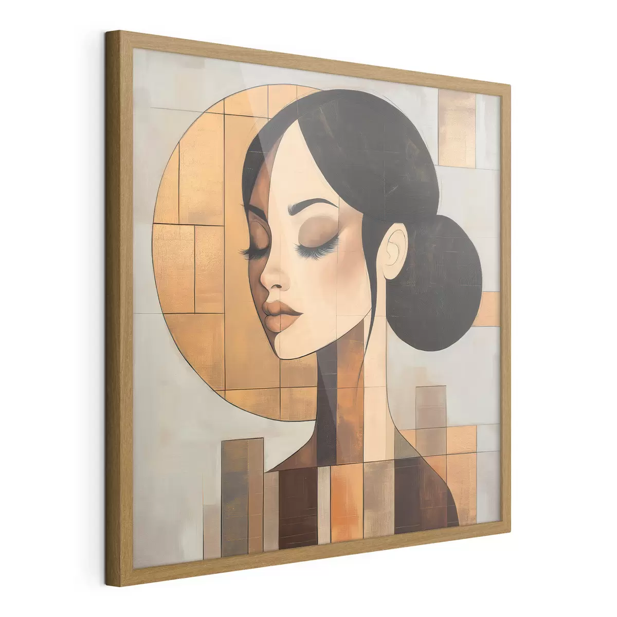 Poster Visage abstrait d'une jeune fille f51069