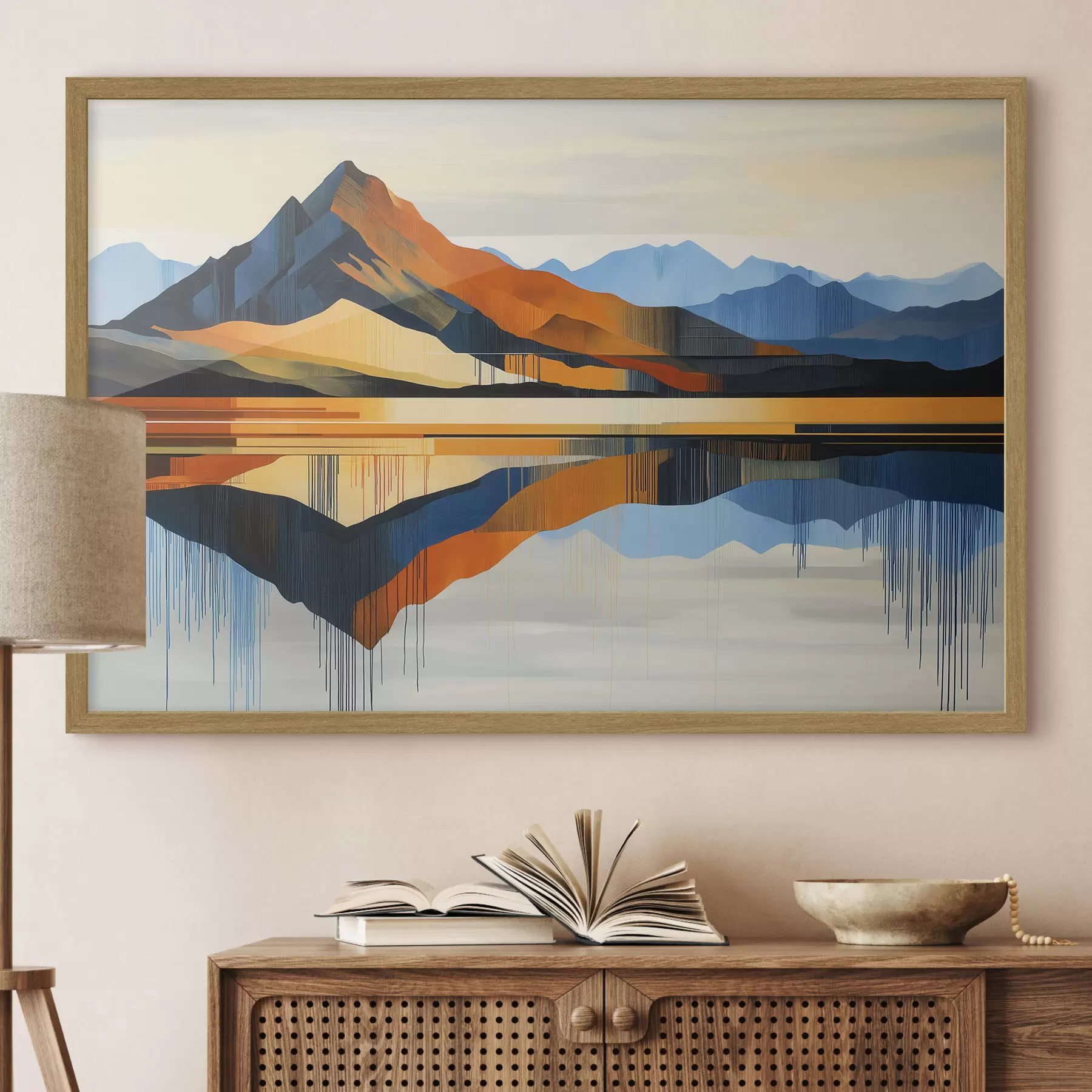 Papier peint Des montagnes hautes en couleur f51070