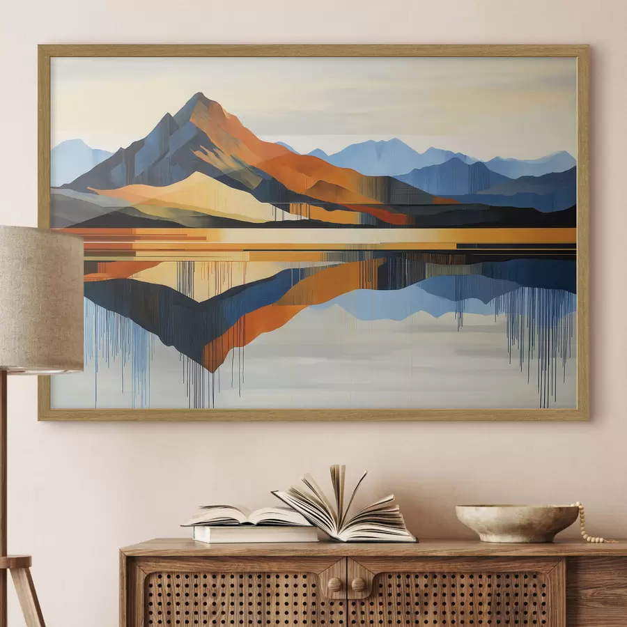 Papier peint Des montagnes hautes en couleur f51070