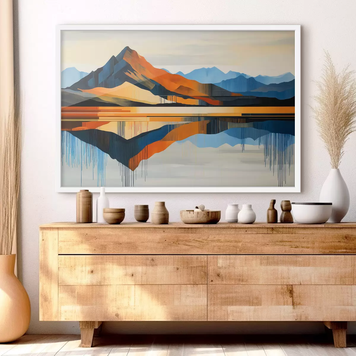 Poster Des montagnes hautes en couleur f51070