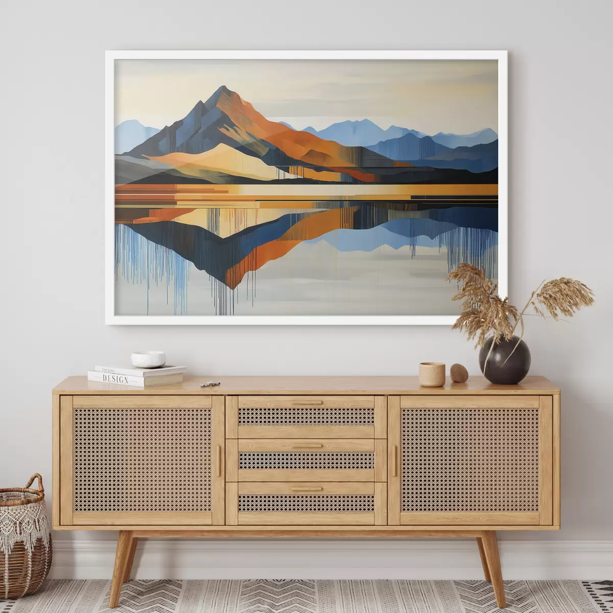 Poster Des montagnes hautes en couleur f51070
