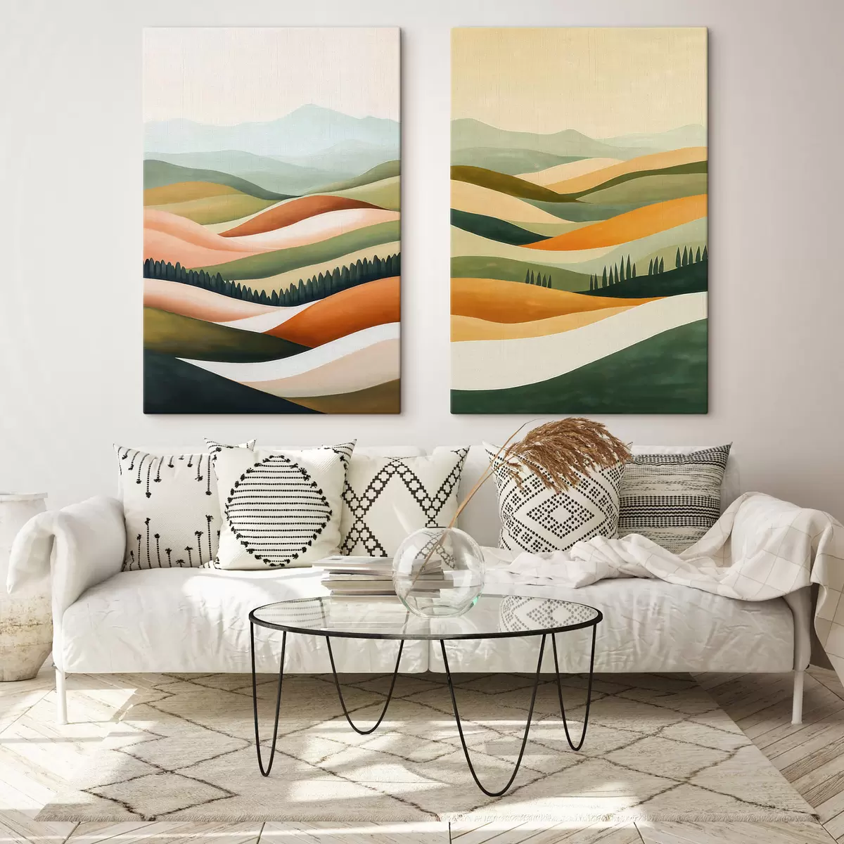 Tableau Résumé : Montagnes colorées m31081