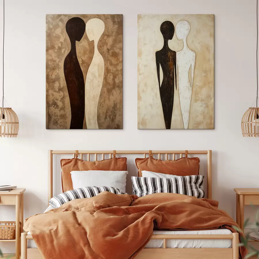 Tableau Silhouettes abstraites m31082