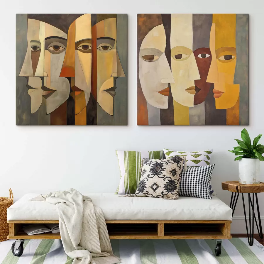 Tableau Visages abstraits m31084