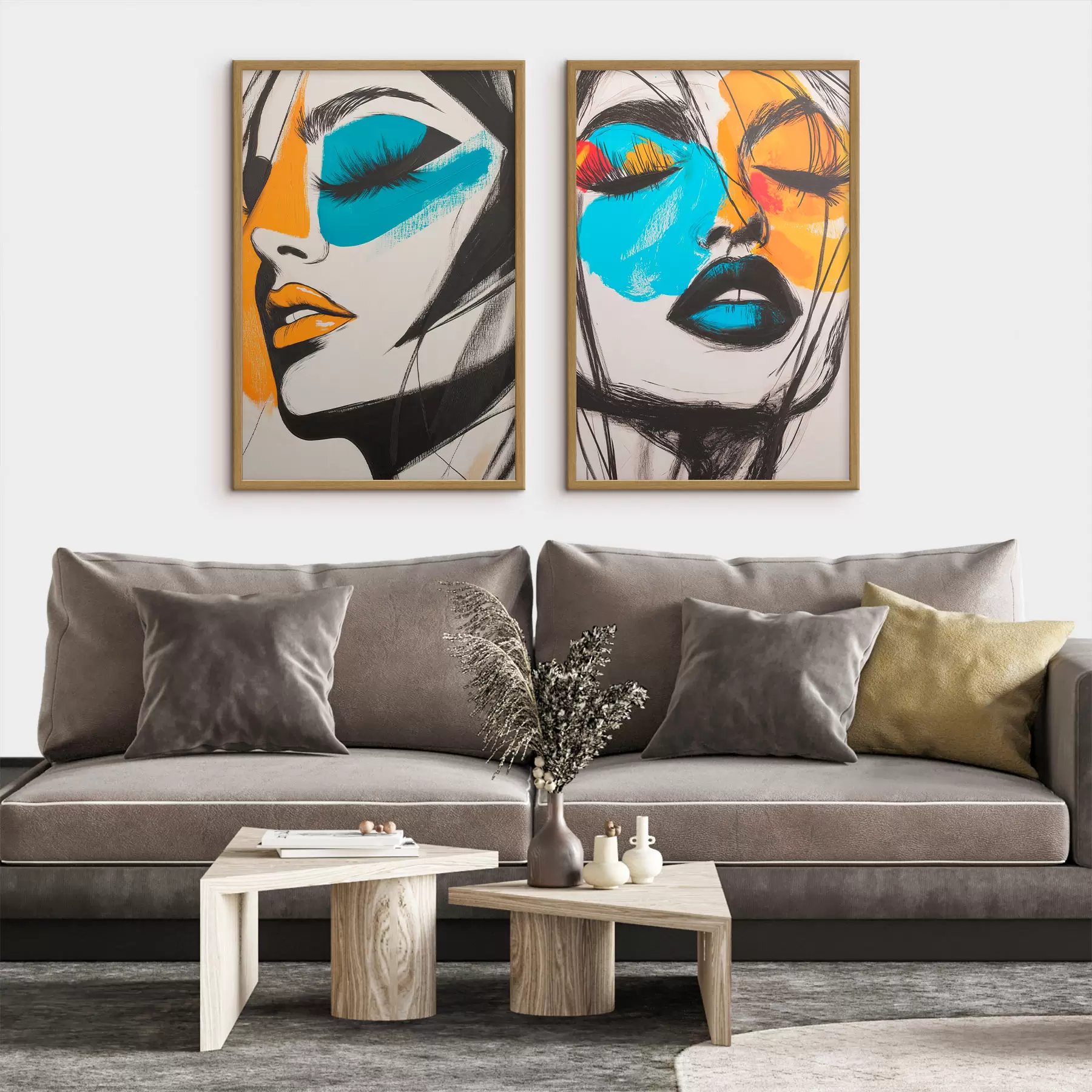 Papier peint Visages peints d31083