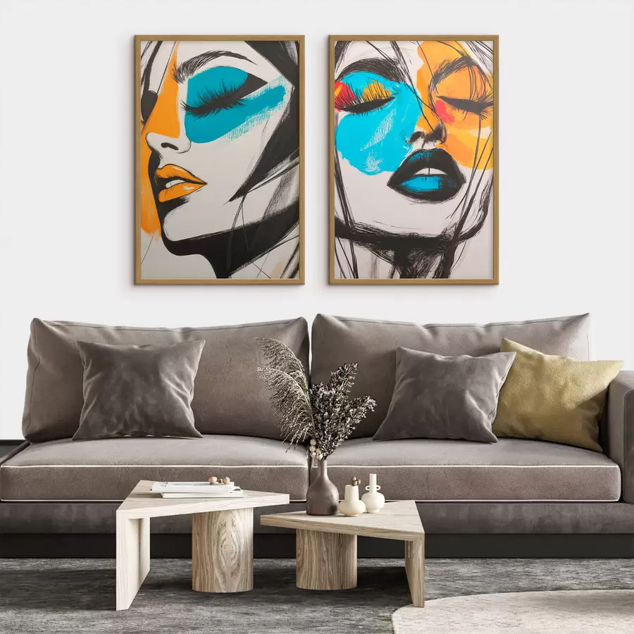 Papier peint Visages peints d31083