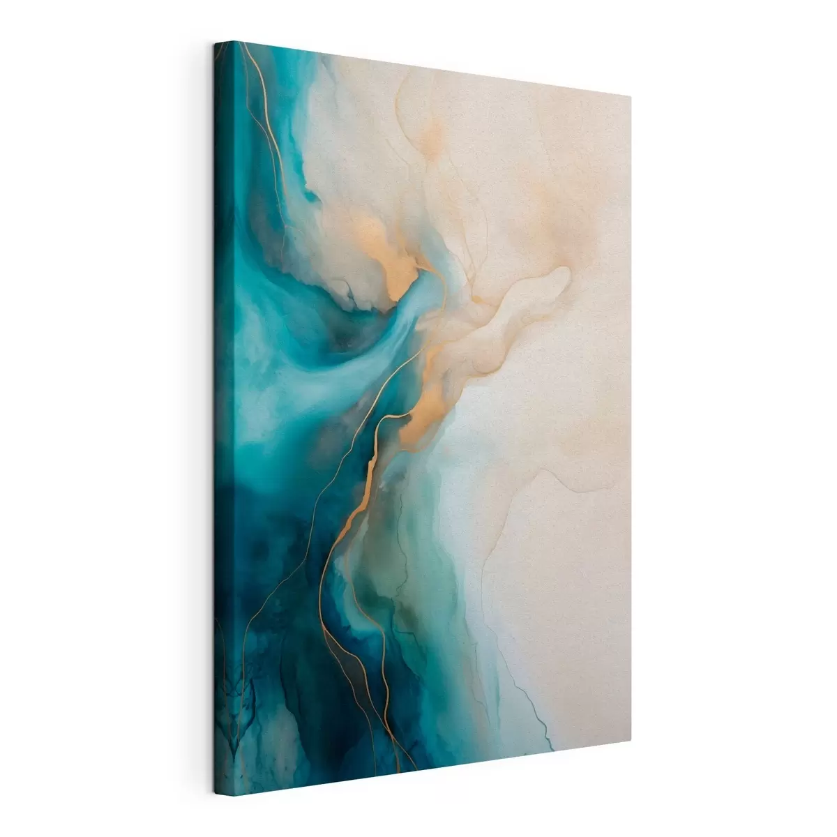 Tableau Vagues de marbre bleu ciel et sable s51082