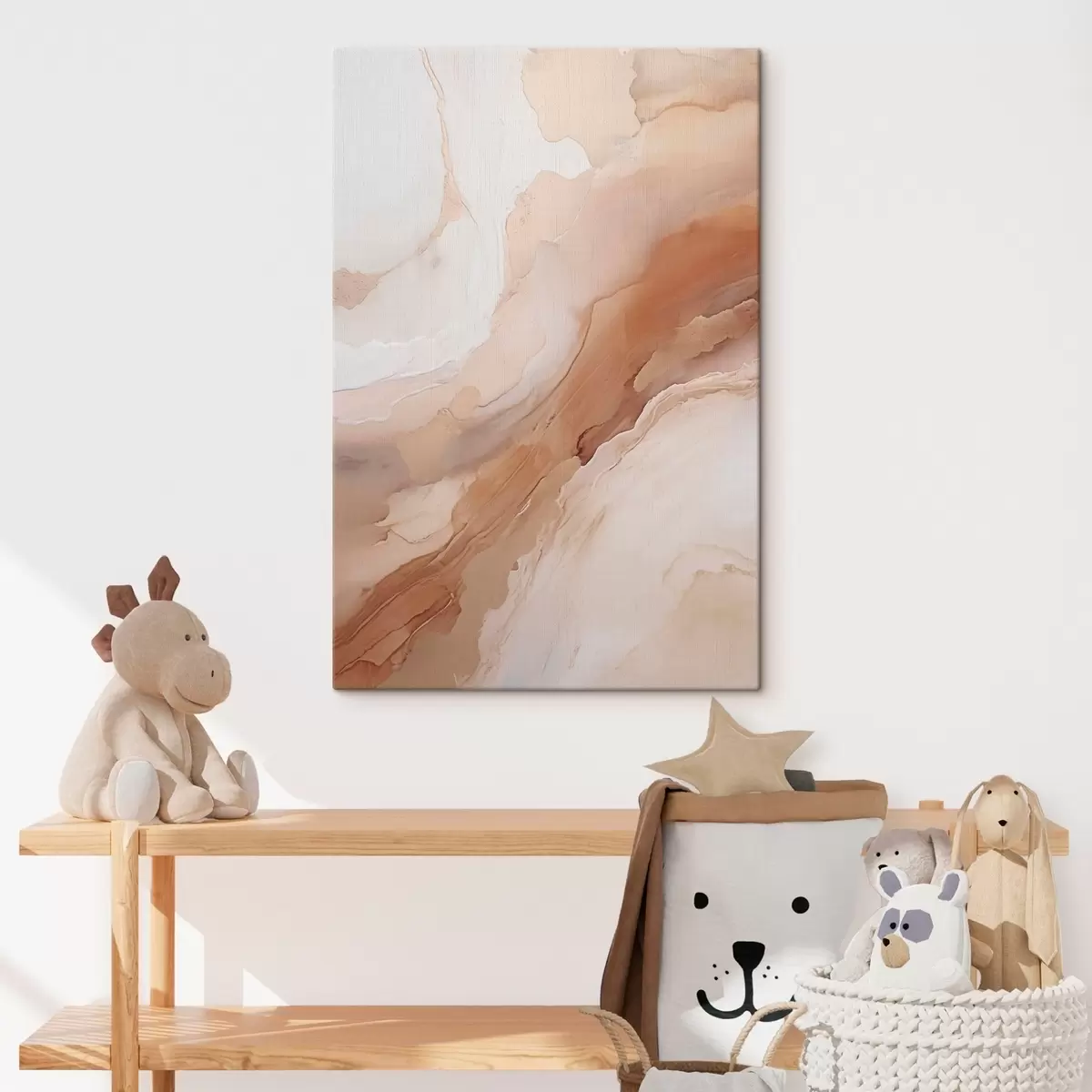 Tableau Couches de nacre beige à la texture fine s51084