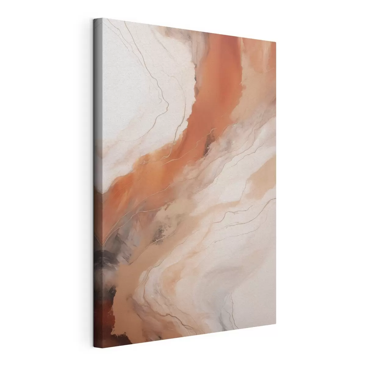 Tableau Vagues d'art fluide aux tons terracotta chauds s51085