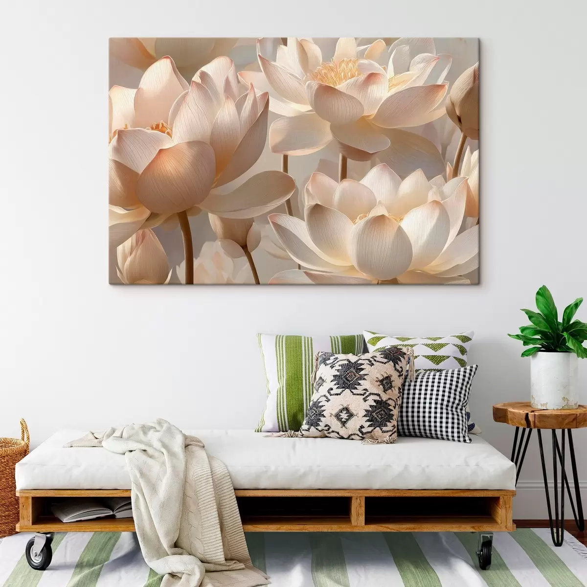Tableau Nénuphars et lotus délicats s51092