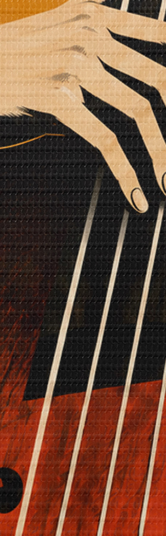 Tableau Des musiciens de jazz se produisant dans des couleurs vives m31114