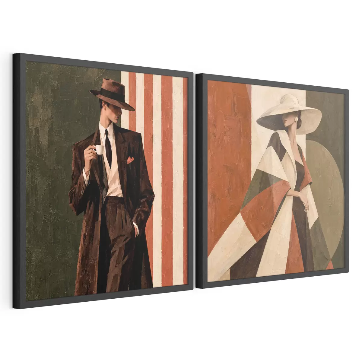 Poster Des personnages élégants en tenue moderne d31116
