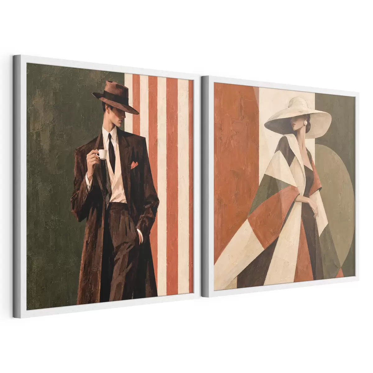 Poster Des personnages élégants en tenue moderne d31116