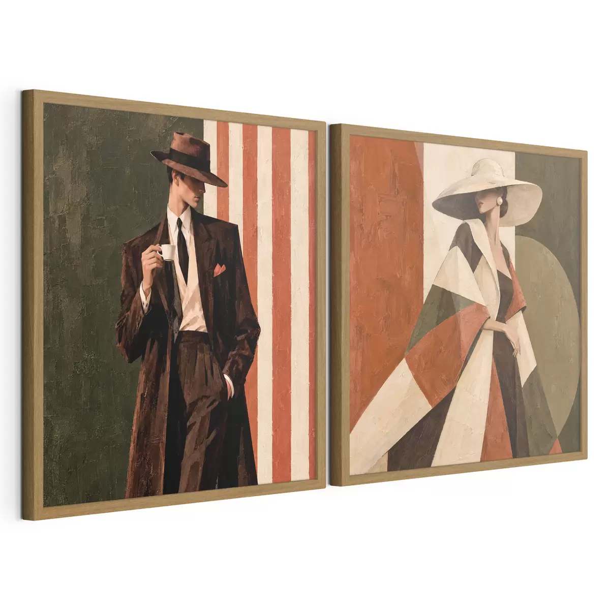 Poster Des personnages élégants en tenue moderne d31116