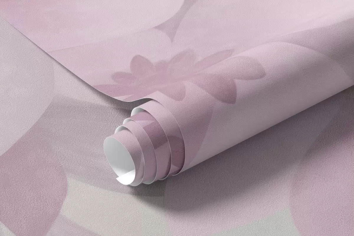 Papier peint Des fleurs blanches sur une branche, des couleurs pastel douces, un fond texturé vert clair w10107v1