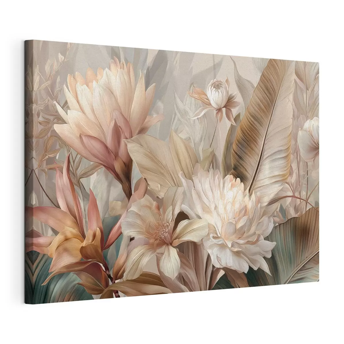 Tableau Bouquet exotique aux tons pastel s51095