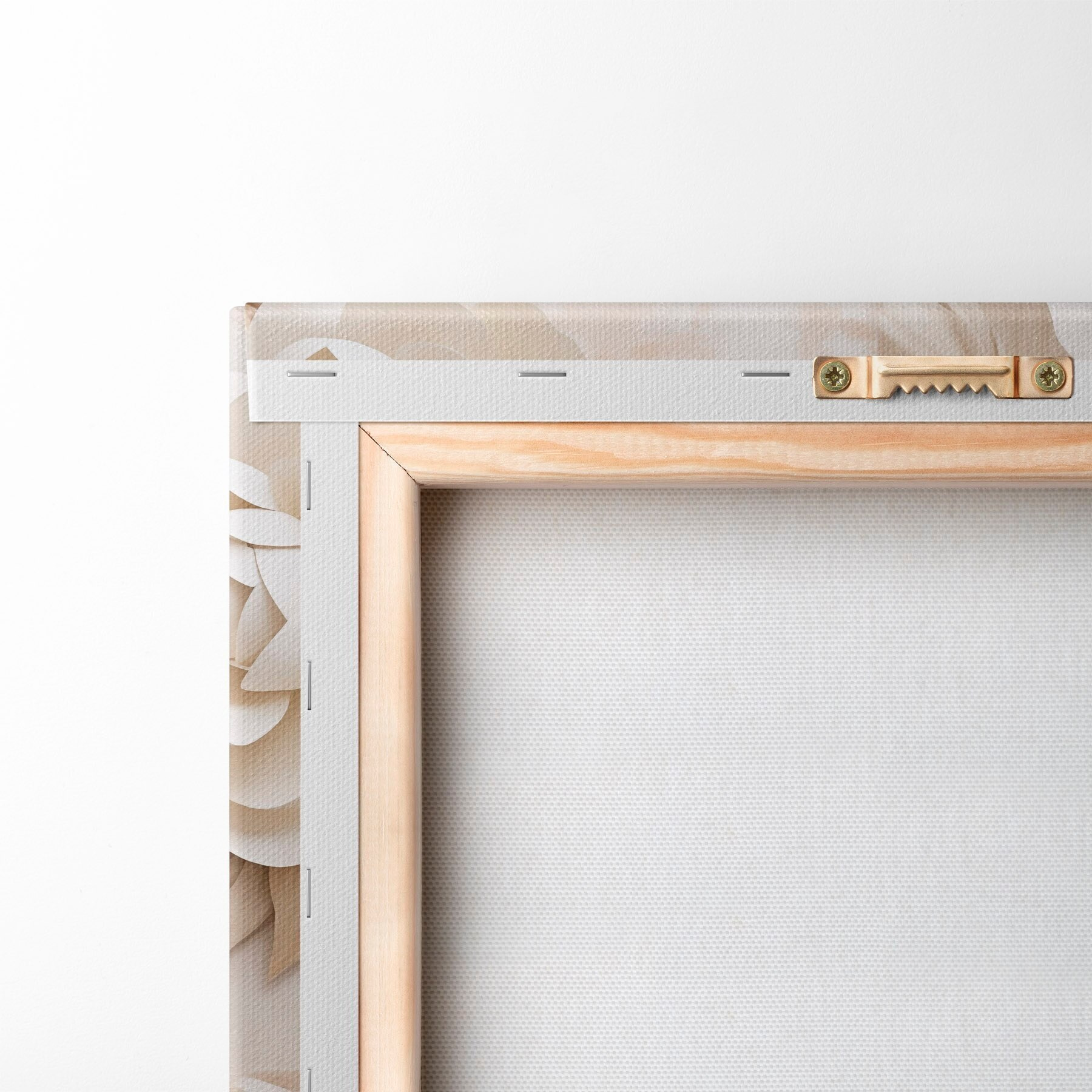 Tableau Relief en plâtre en 3D avec des fleurs blanches s51096