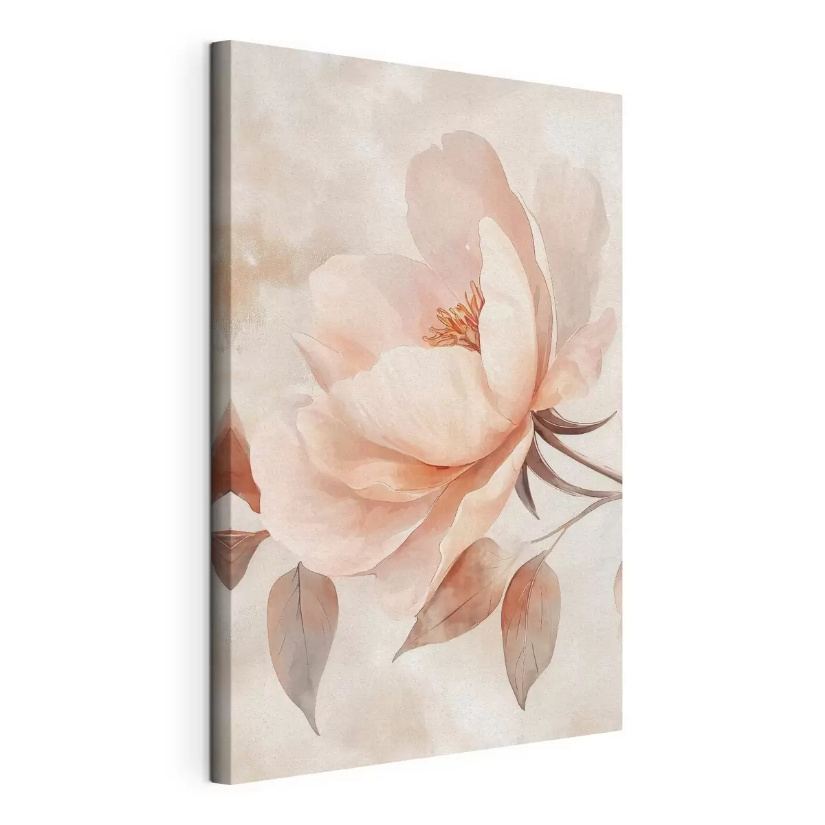 Tableau Fleur rose-beige à l'aquarelle s51098