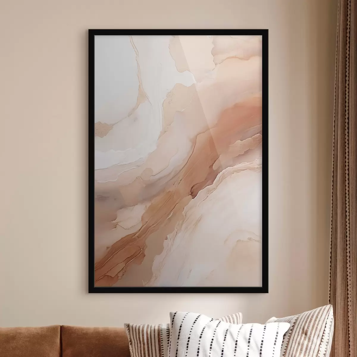 Poster Couches de nacre beige à la texture fine f51084