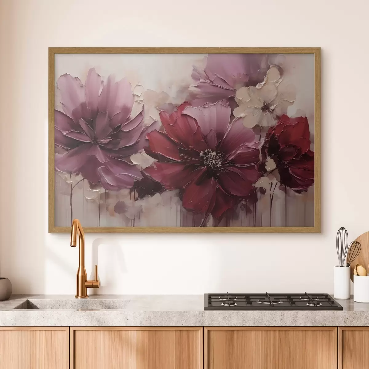 Poster Dahlia « Lush Burgundy » et « Powder » f51086