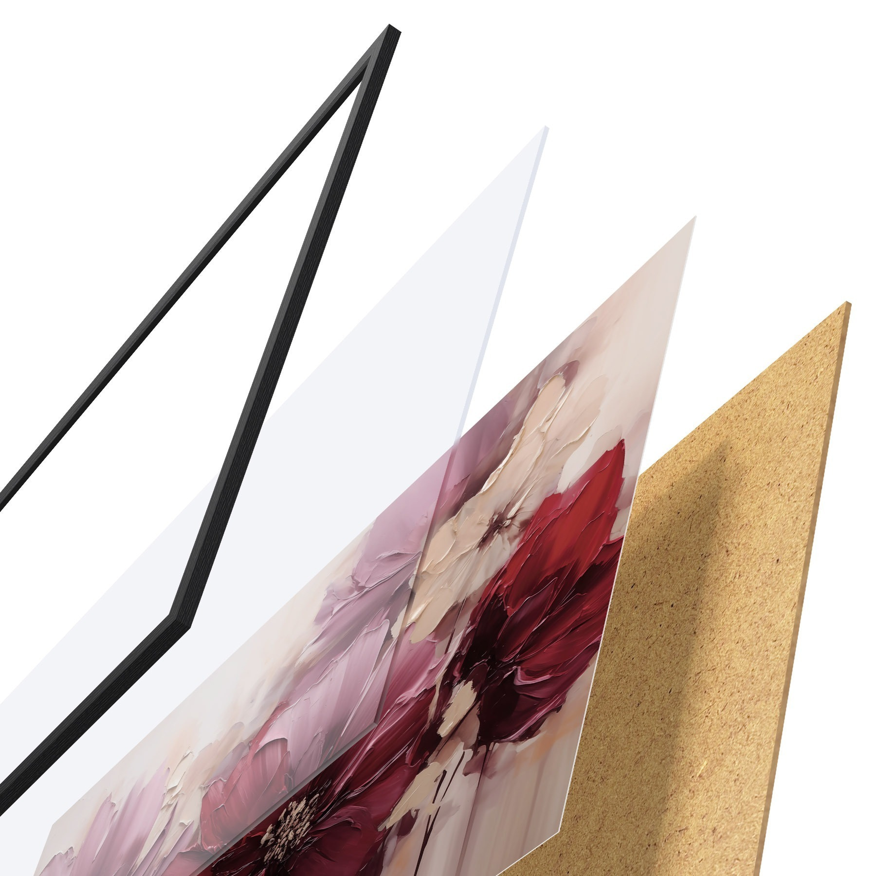Poster Dahlia « Lush Burgundy » et « Powder » f51086