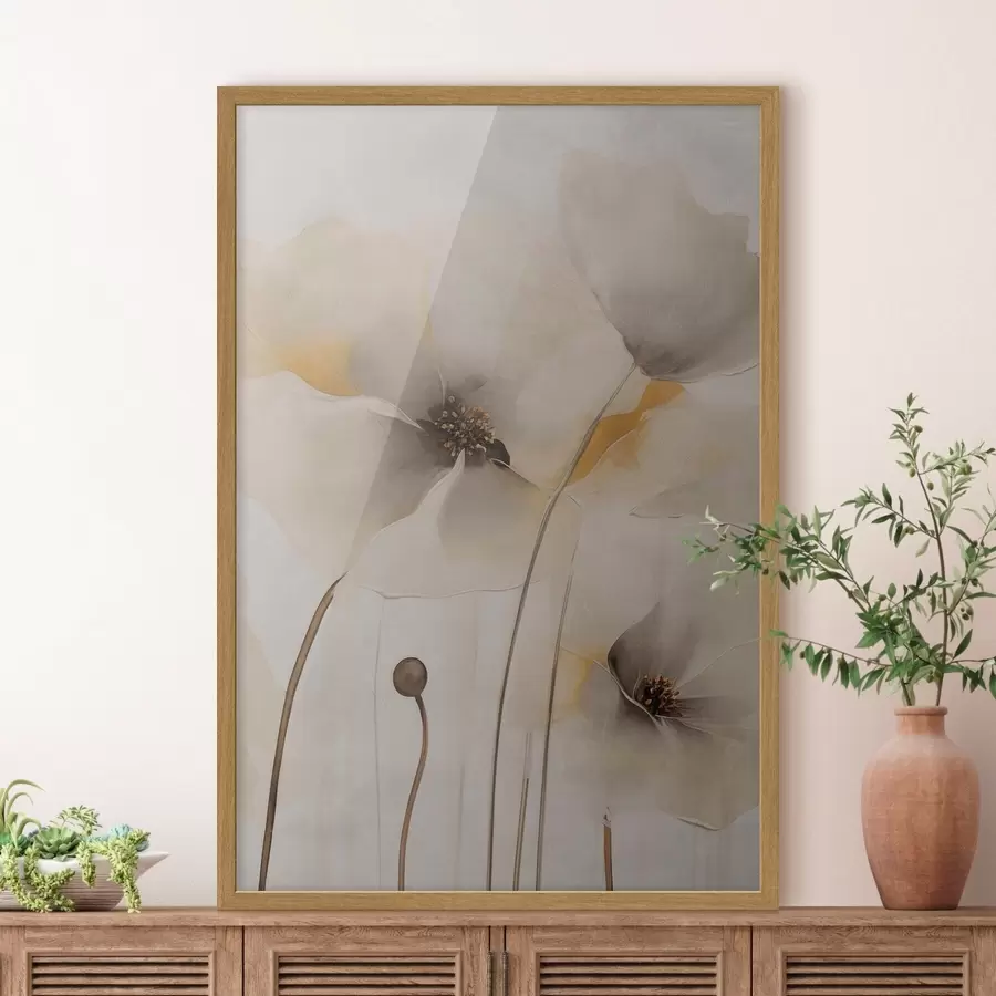 Papier peint Des coquelicots délicats aux tiges élancées f51089