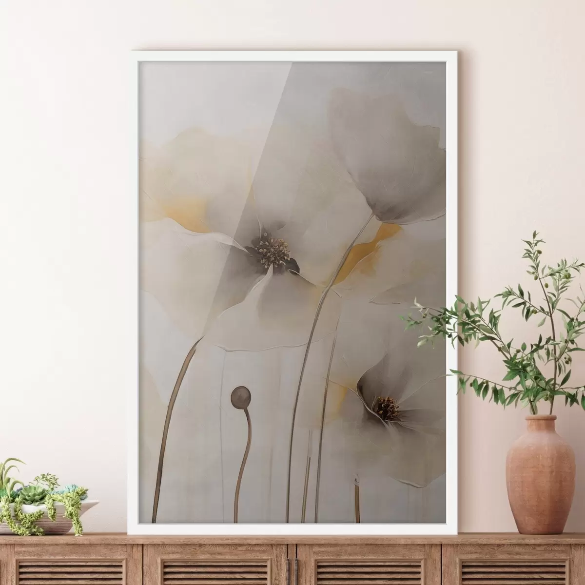 Poster Des coquelicots délicats aux tiges élancées f51089
